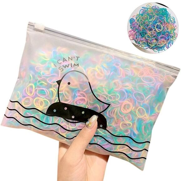 1000piece hair Rubber Bands For Kids • Multicolor • Elastic Bands • New In Bag - Picture 2 of 7